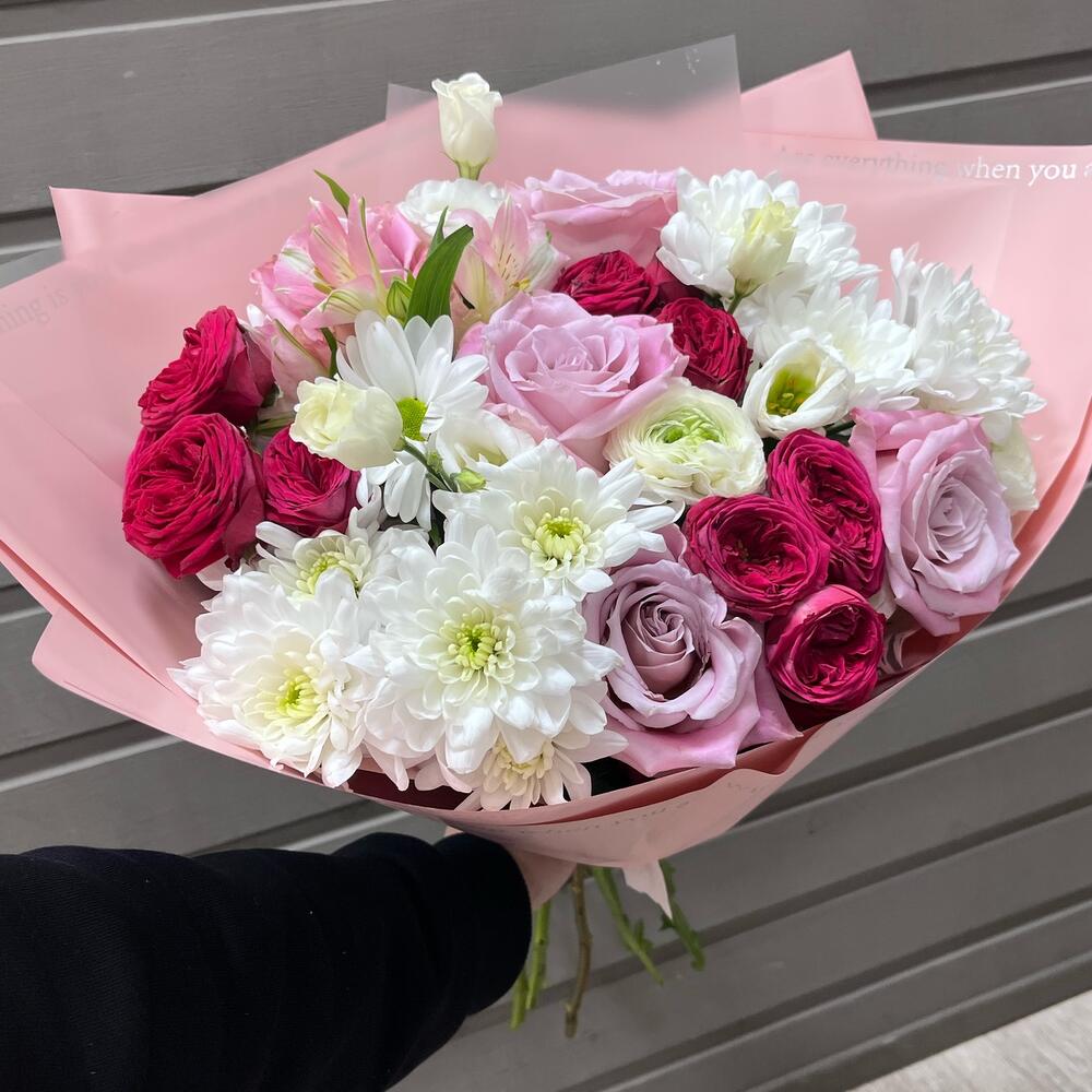 роз и хризантем роз и хризантем